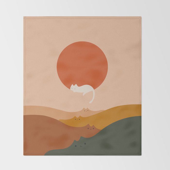 Cat Landscape 127: A Big Hole Throw Blanket Gallery Image 2