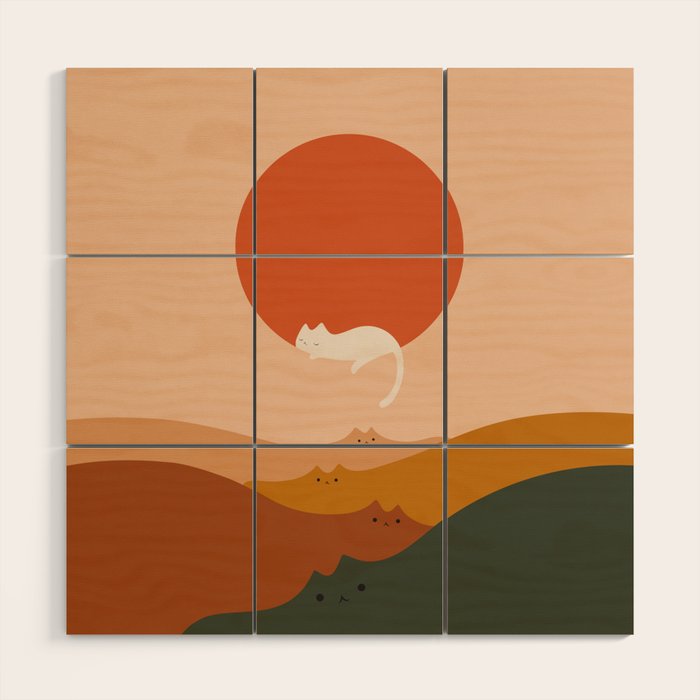 Cat Landscape 127: A Big Hole Wood Wall Art Gallery Image 1