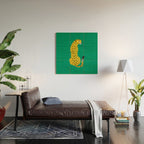 The Stare: Golden Cheetah Edition Wood Wall Art Gallery Image 2