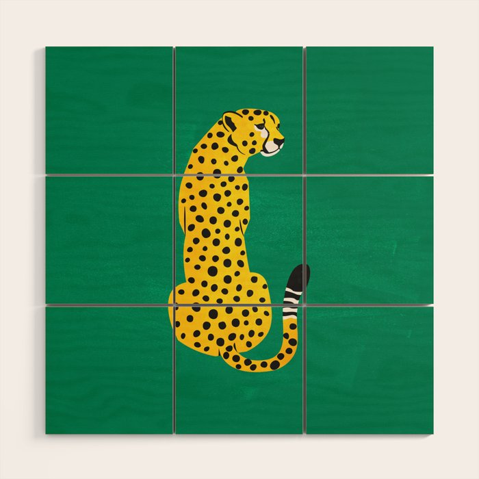 The Stare: Golden Cheetah Edition Wood Wall Art Gallery Image 1