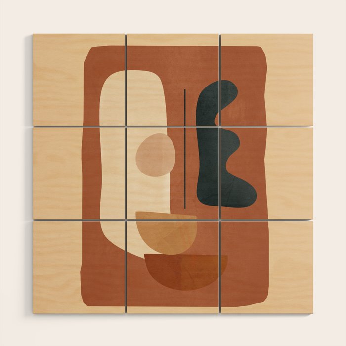 Shape Curve 30 Wood Wall Art Gallery Image 1
