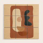 Shape Curve 30 Wood Wall Art Gallery Image 1