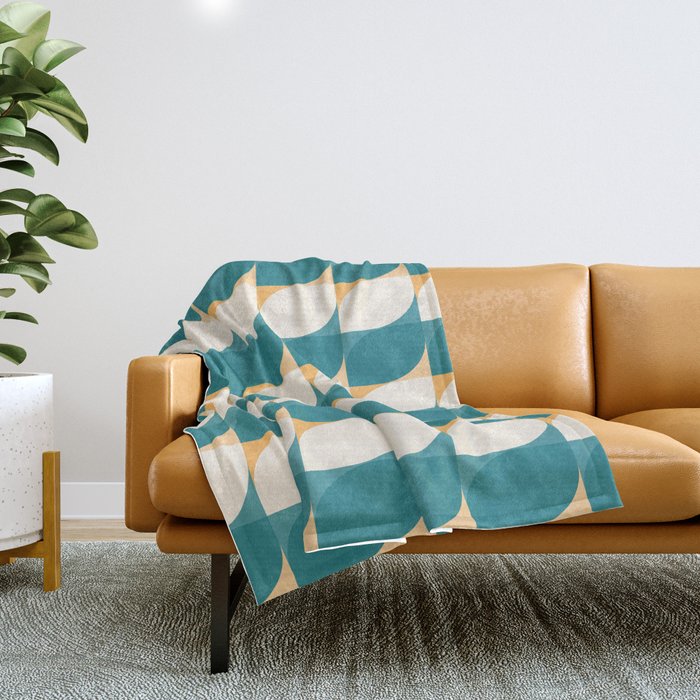 Almond Shapes Pattern IV Throw Blanket Gallery Image 1
