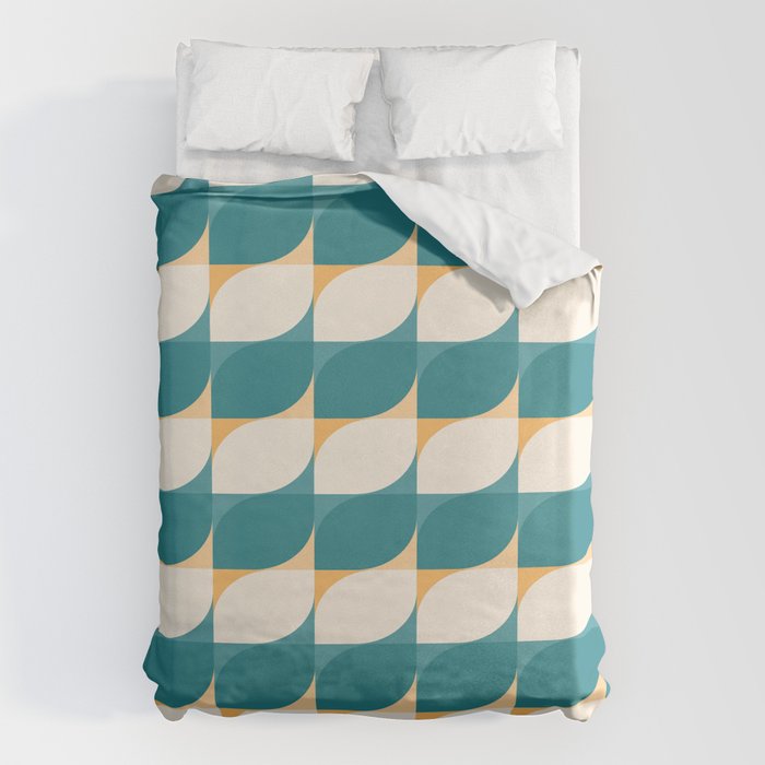 Almond Shapes Pattern IV Duvet Cover Gallery Image 1