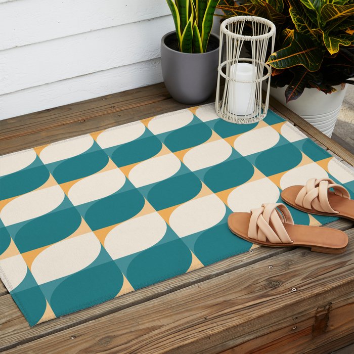 Almond Shapes Pattern IV Outdoor Rug Gallery Image 2