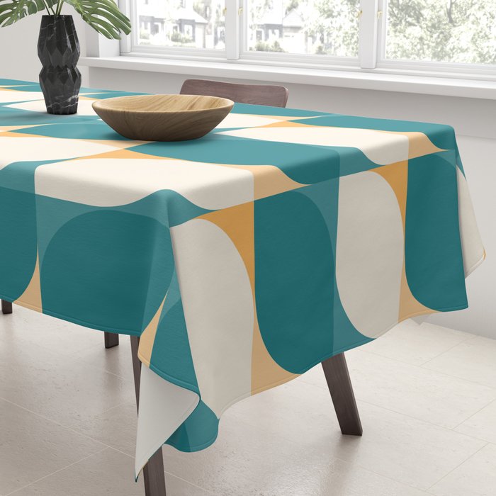 Almond Shapes Pattern IV Tablecloth Gallery Image 3