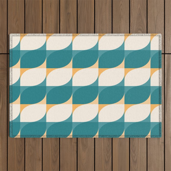 Almond Shapes Pattern IV Outdoor Rug Gallery Image 1
