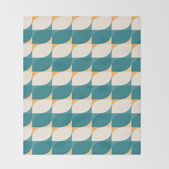 Almond Shapes Pattern IV Throw Blanket Gallery Image 2