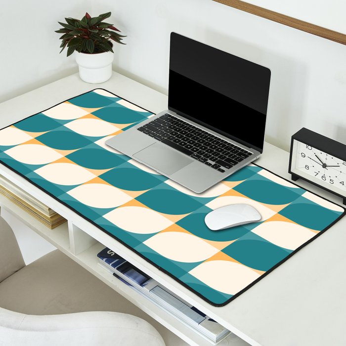 Almond Shapes Pattern IV Desk Mat Gallery Image 2