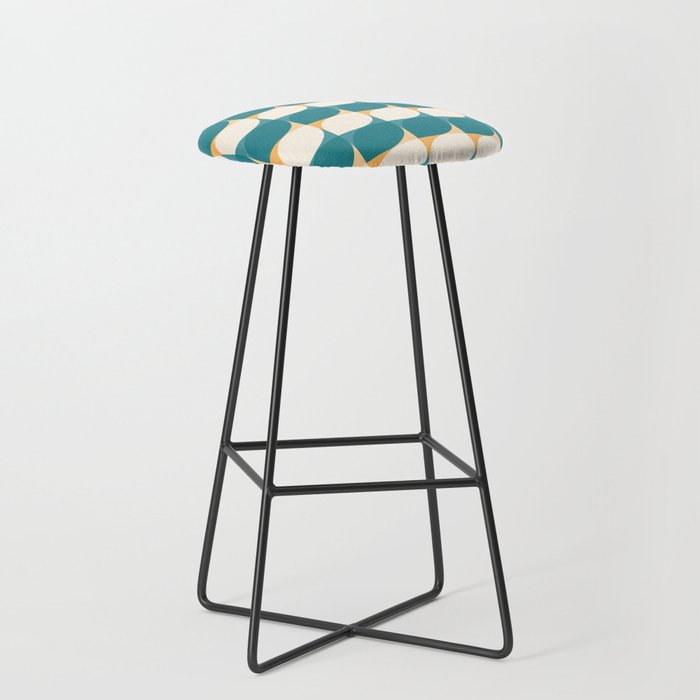 Almond Shapes Pattern IV Stool Gallery Image 1