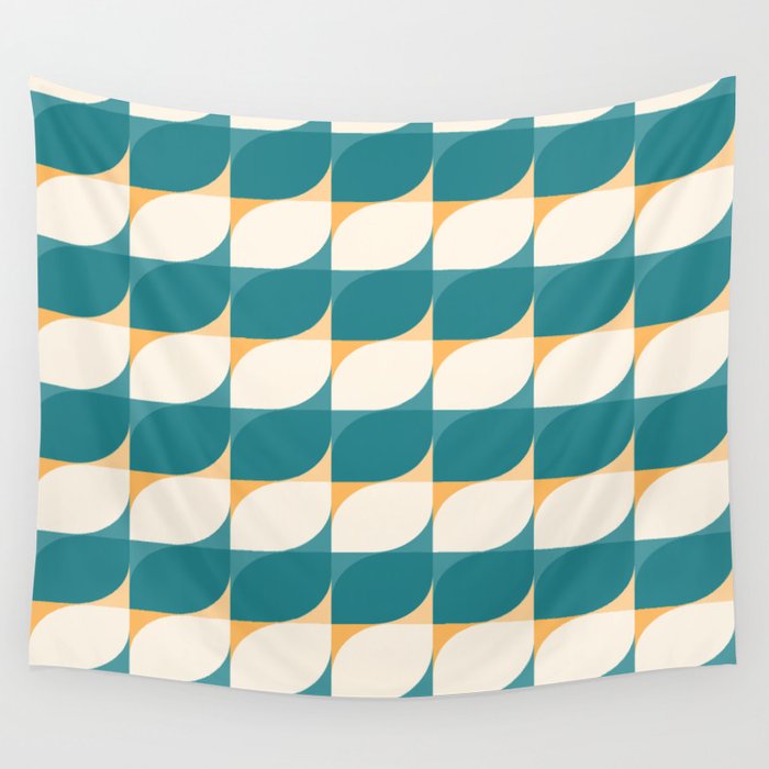 Almond Shapes Pattern IV Wall Tapestry Gallery Image 1