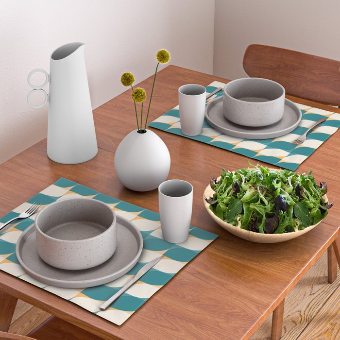Almond Shapes Pattern IV Placemat Gallery Image 2