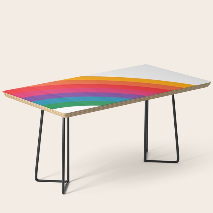 Retro Bright Rainbow - Right Side Coffee Table Gallery Image 1