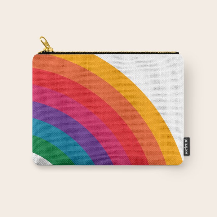 Retro Bright Rainbow - Right Side Carry All Pouch Gallery Image 1