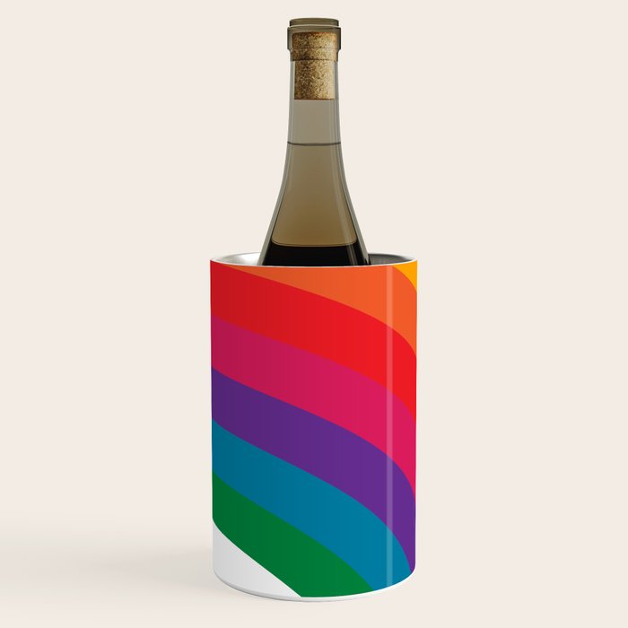 Retro Bright Rainbow - Right Side Wine Chiller Gallery Image 2