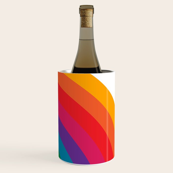Retro Bright Rainbow - Right Side Wine Chiller Gallery Image 1
