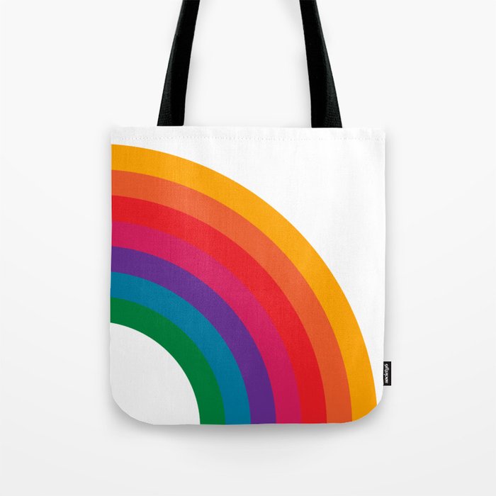 Retro Bright Rainbow - Right Side Tote Bag Gallery Image 1