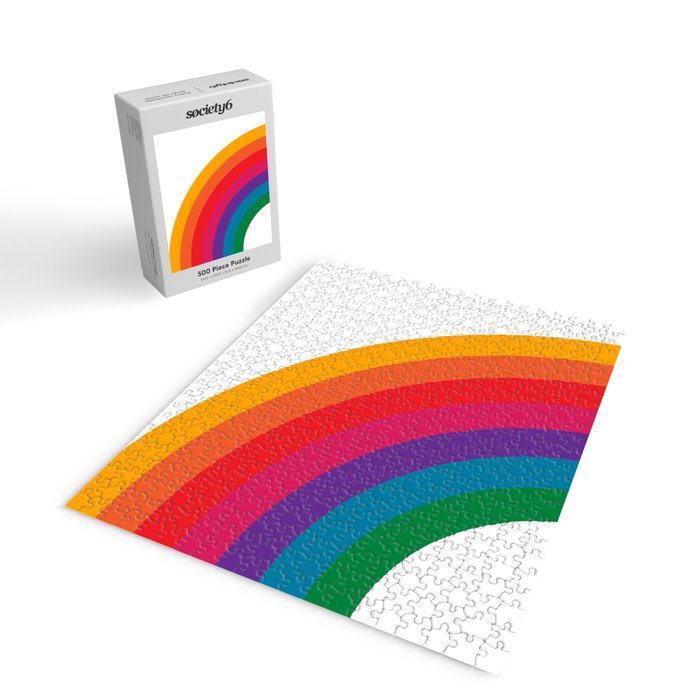 Retro Bright Rainbow - Right Side Jigsaw Puzzle Gallery Image 2