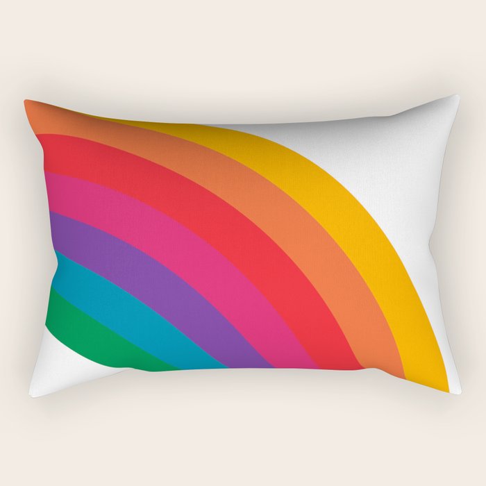 Retro Bright Rainbow - Right Side Rectangular Pillow Gallery Image 1