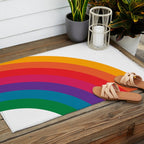Retro Bright Rainbow - Right Side Outdoor Rug Gallery Image 2