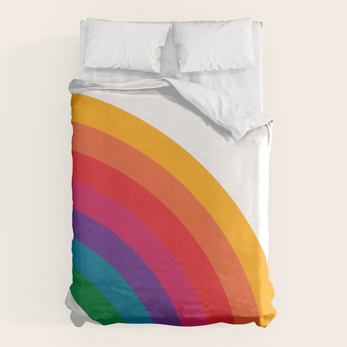 Retro Bright Rainbow - Right Side Duvet Cover Gallery Image 6