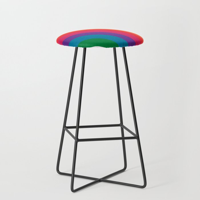 Retro Bright Rainbow - Right Side Stool Gallery Image 1