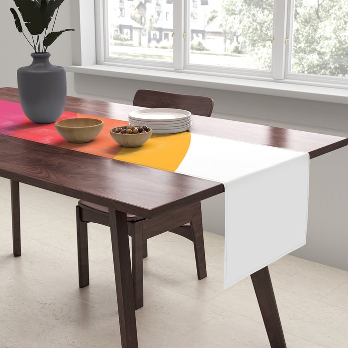 Retro Bright Rainbow - Right Side Table Runner Gallery Image 2