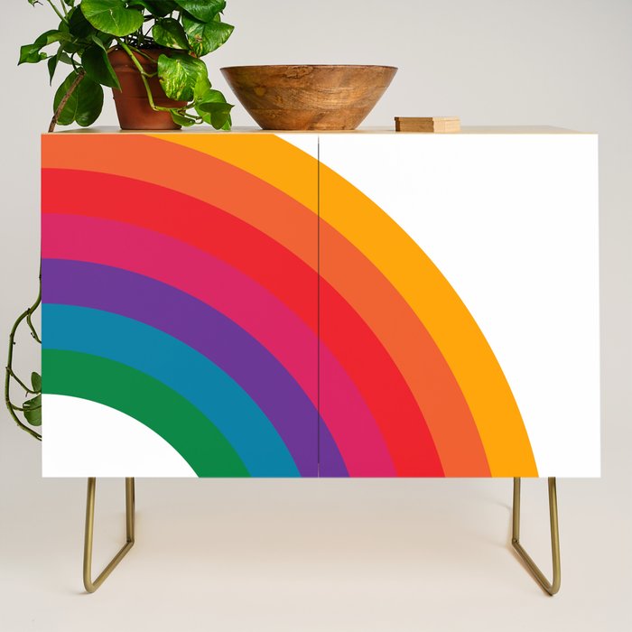 Retro Bright Rainbow - Right Side Credenza Gallery Image 1