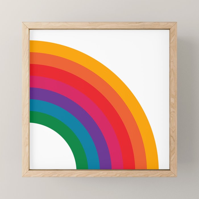 Retro Bright Rainbow - Right Side Mini Art Print Gallery Image 1