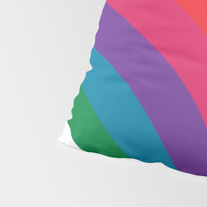 Retro Bright Rainbow - Right Side Pillow Sham Gallery Image 4