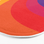 Retro Bright Rainbow - Right Side Bath Mat Gallery Image 3