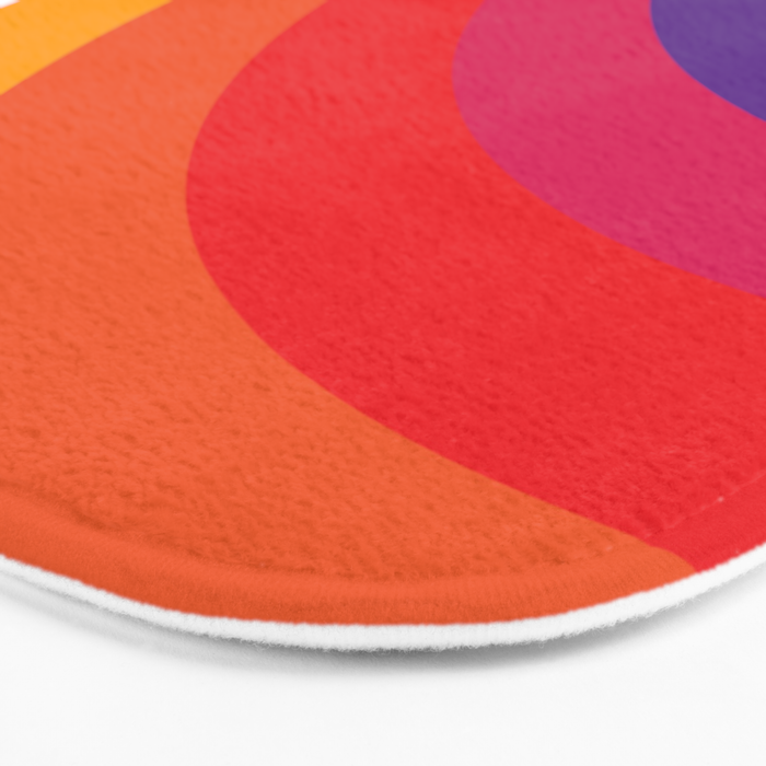 Retro Bright Rainbow - Right Side Bath Mat Gallery Image 3