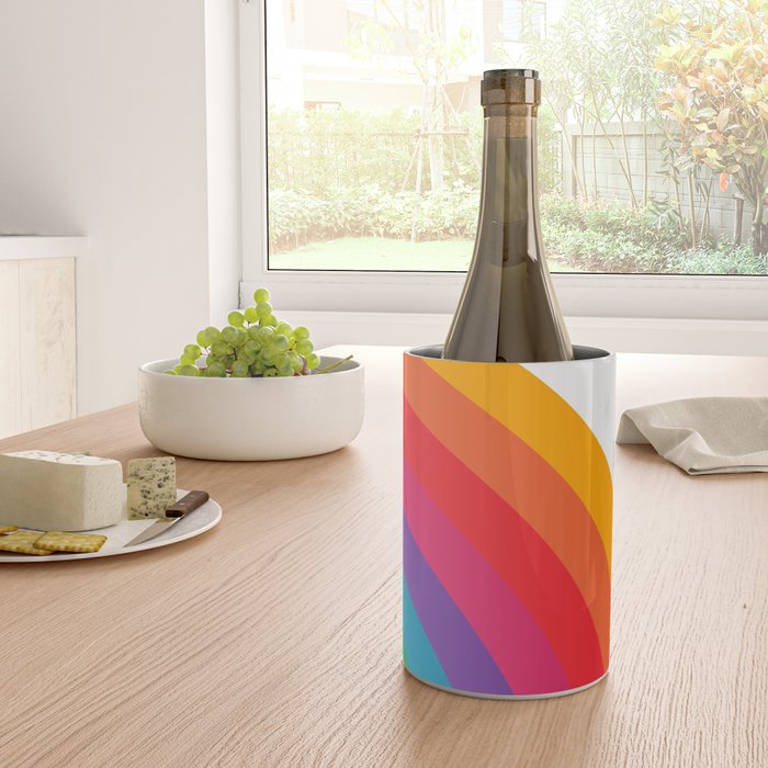 Retro Bright Rainbow - Right Side Wine Chiller Gallery Image 4