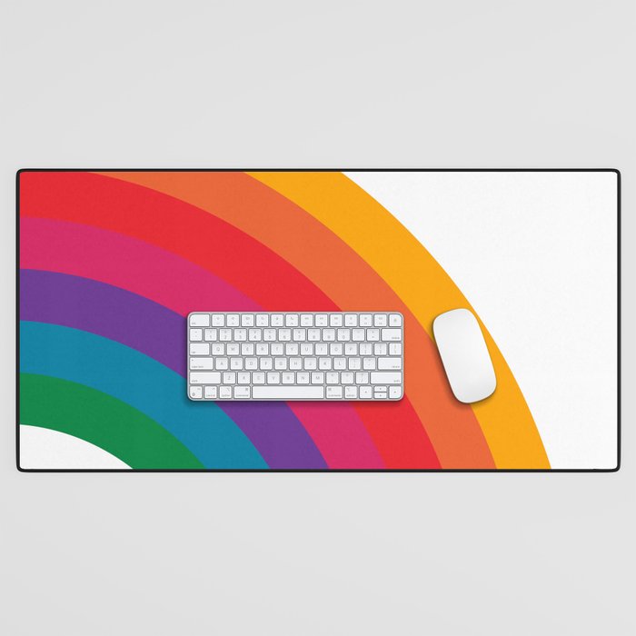 Retro Bright Rainbow - Right Side Desk Mat Gallery Image 1
