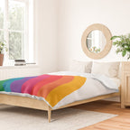 Retro Bright Rainbow - Right Side Duvet Cover Gallery Image 2