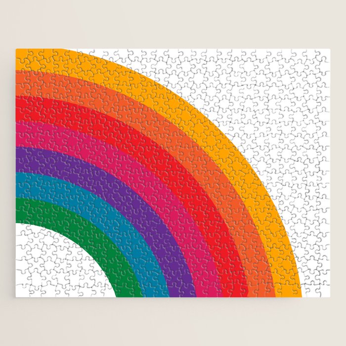 Retro Bright Rainbow - Right Side Jigsaw Puzzle Gallery Image 1