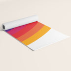 Retro Bright Rainbow - Right Side Yoga Mat Gallery Image 2