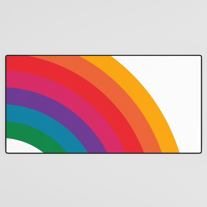 Retro Bright Rainbow - Right Side Desk Mat Gallery Image 3