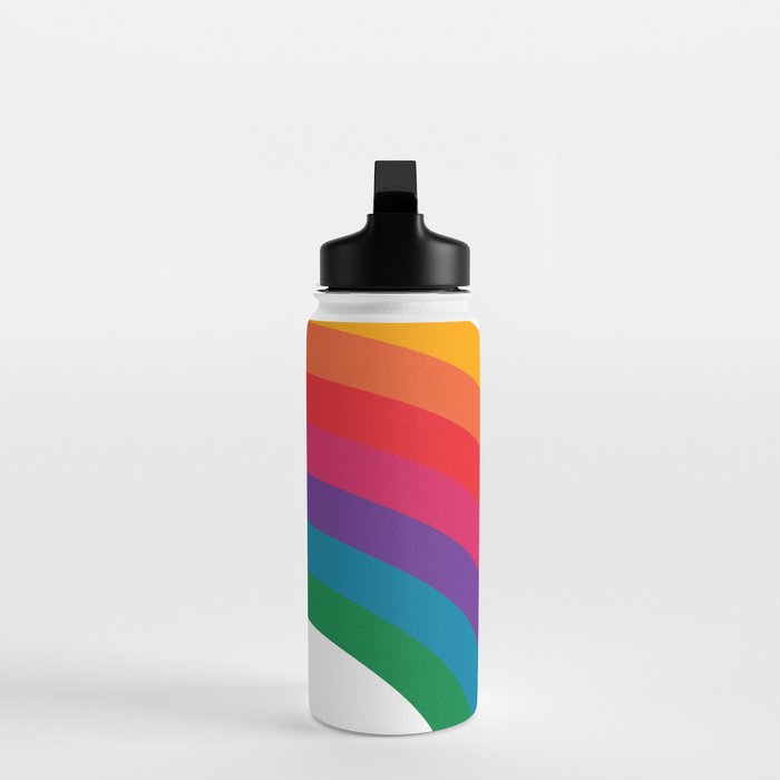 Retro Bright Rainbow - Right Side Water Bottle Gallery Image 3
