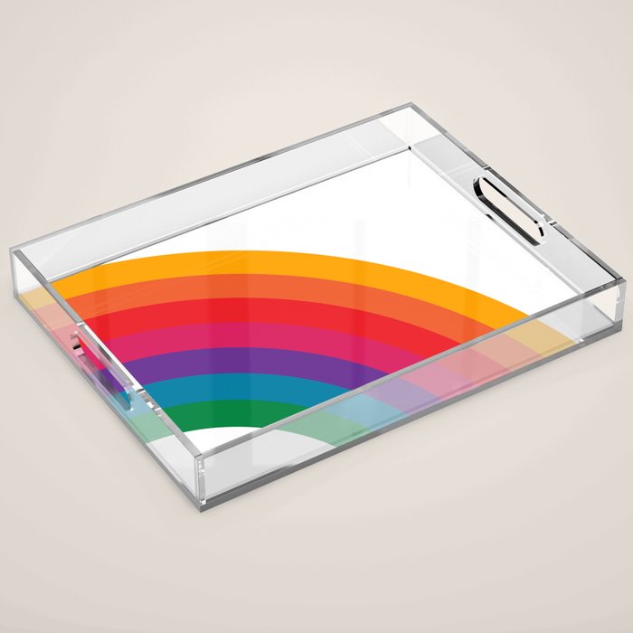Retro Bright Rainbow - Right Side Acrylic Tray Gallery Image 1