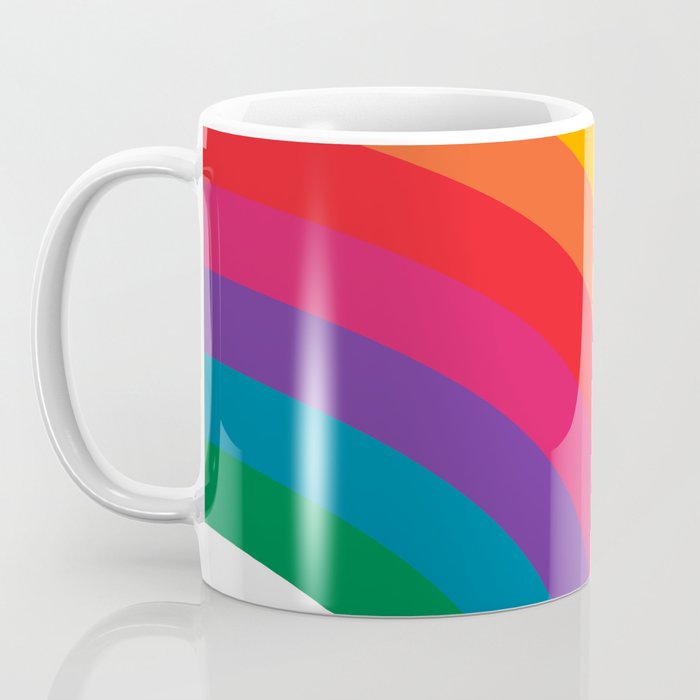 Retro Bright Rainbow - Right Side Coffee Mug Gallery Image 3