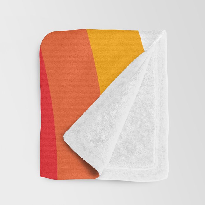 Retro Bright Rainbow - Right Side Throw Blanket Gallery Image 3