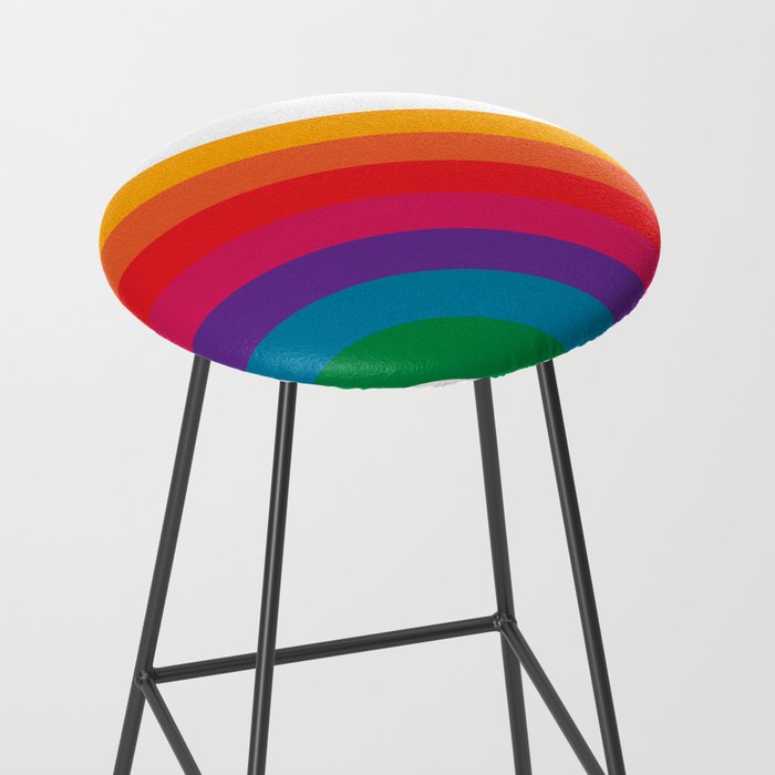 Retro Bright Rainbow - Right Side Stool Gallery Image 2
