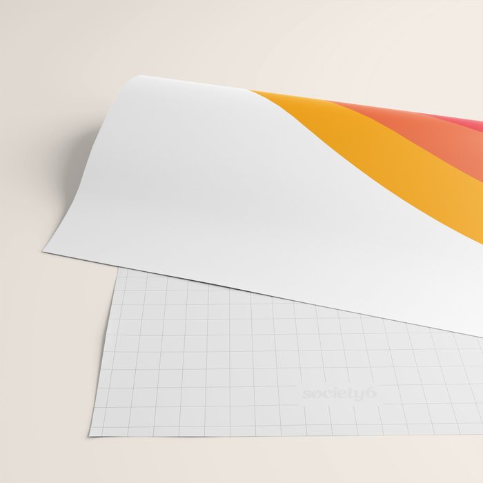 Retro Bright Rainbow - Right Side Wrapping Paper Gallery Image 2