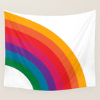 Retro Bright Rainbow - Right Side Wall Tapestry Gallery Image 4