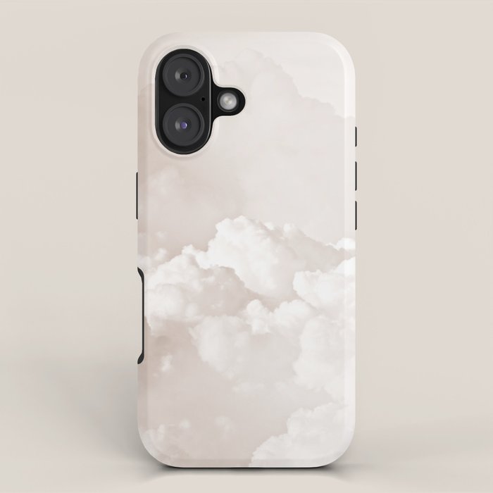 COTTON CANDY CLOUDS BEIGE by Monika Strigel iPhone Case Gallery Image 1