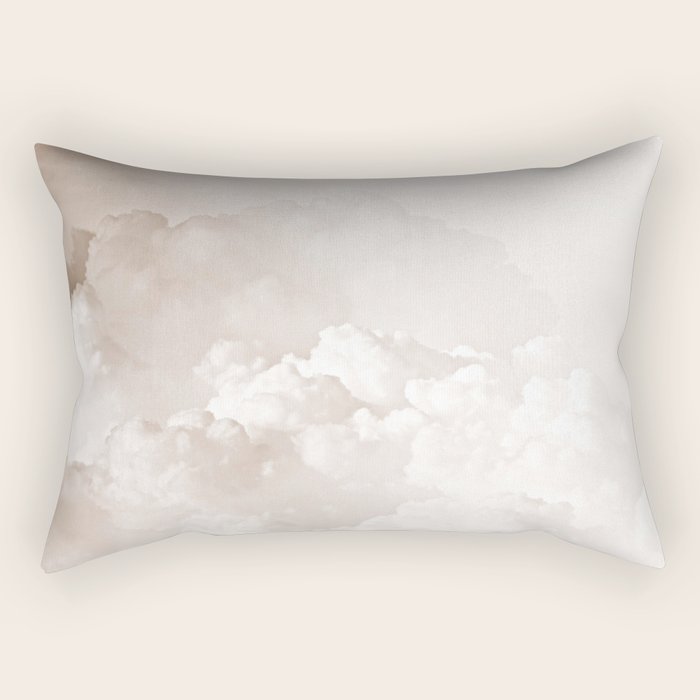 COTTON CANDY CLOUDS BEIGE by Monika Strigel Rectangular Pillow Gallery Image 1