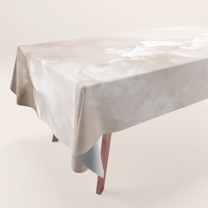 COTTON CANDY CLOUDS BEIGE by Monika Strigel Tablecloth Gallery Image 1