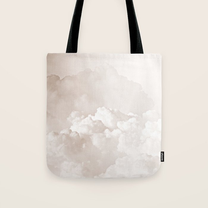 COTTON CANDY CLOUDS BEIGE by Monika Strigel Tote Bag Gallery Image 1
