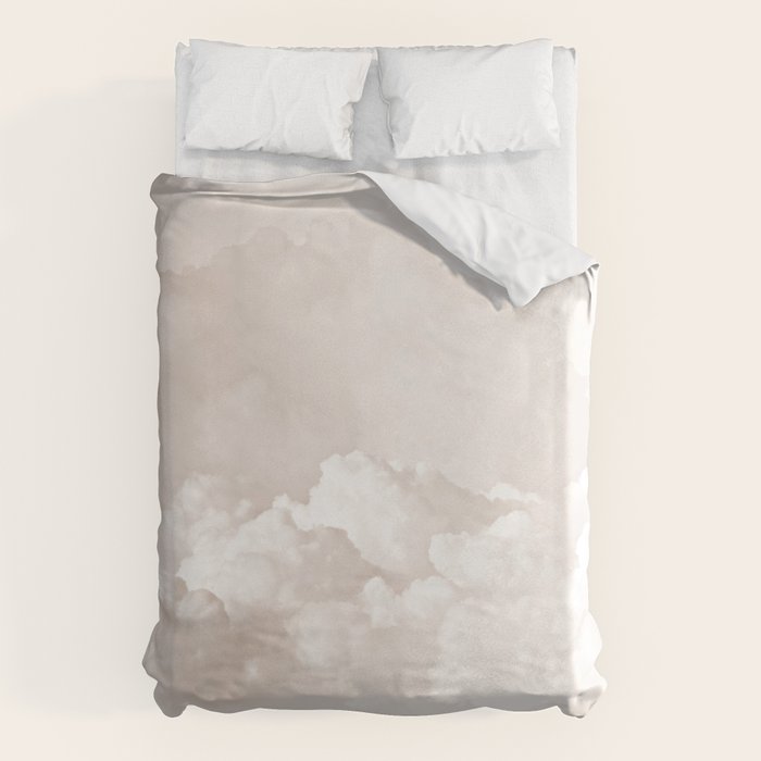 COTTON CANDY CLOUDS BEIGE by Monika Strigel Duvet Cover Gallery Image 6